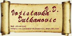 Vojislavka Dulkanović vizit kartica